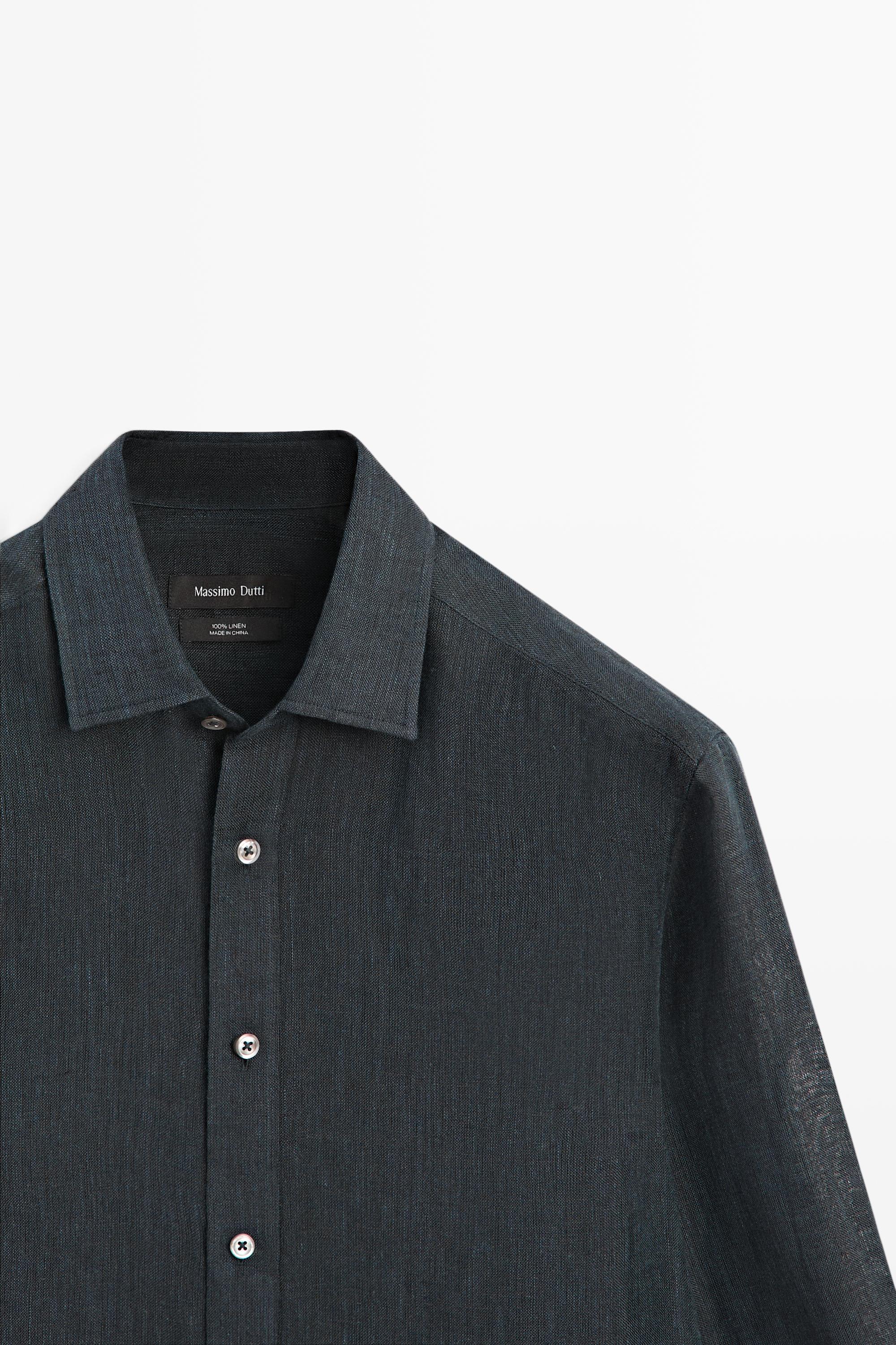 Chemise regular fit 100 % lin